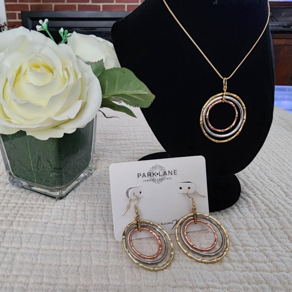 Park Lane Bamboo Necklace and Earring Set, Retired